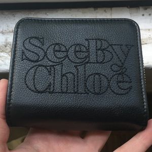 See by Chloe black leather change purse/ wallet